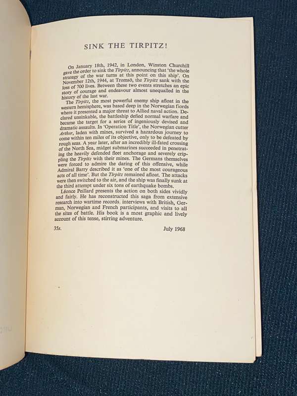 SINK THE TIRPITZ BY LEONCE PEILLARD UNCORRECTED PROOF