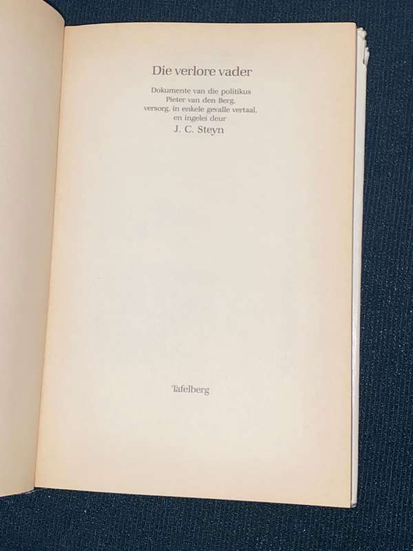 DIE VERLORE VADER DEUR J.C. STEYN