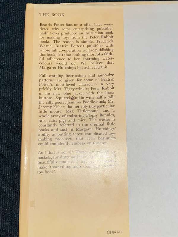 TOYS FROM THE TALES OF BEATRIX POTTER BY MARGARET HUTCHINGS