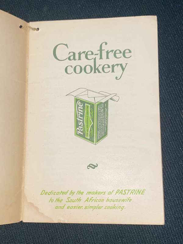 VINTAGE PASTRINE CARE-FREE COOKERY RECIPE BOOK