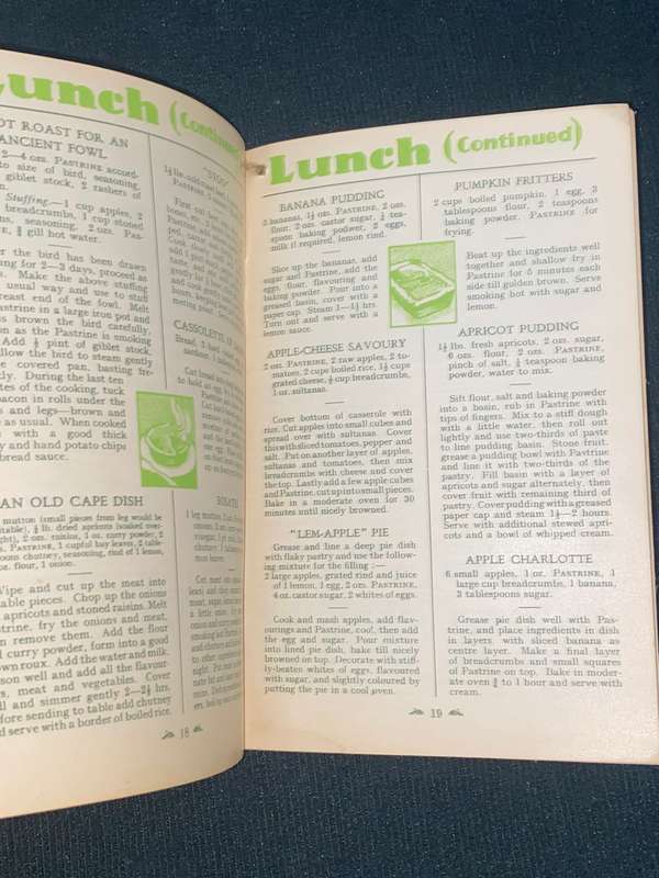 VINTAGE PASTRINE CARE-FREE COOKERY RECIPE BOOK