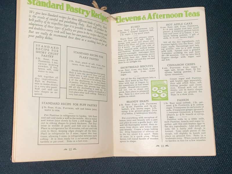 VINTAGE PASTRINE CARE-FREE COOKERY RECIPE BOOK
