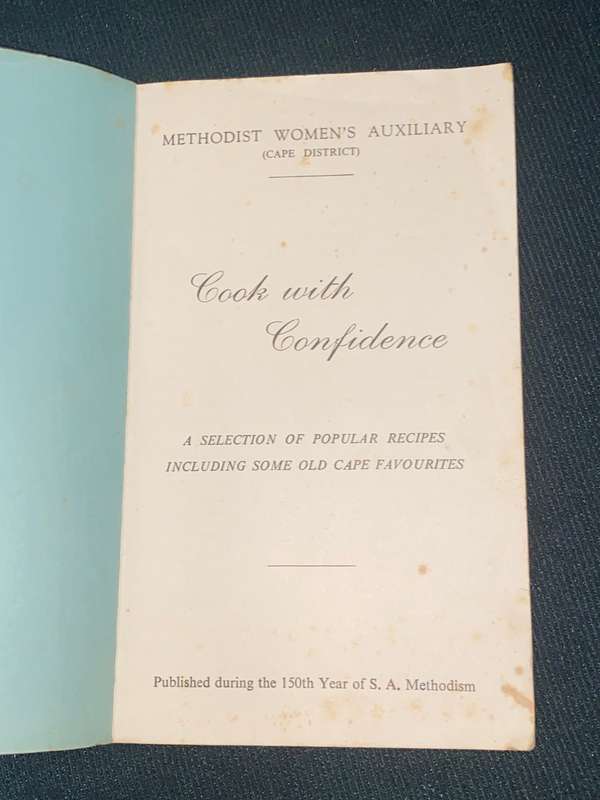 COOK WITH CONFIDENCE - METHODIST WOMEN'S AUXILIARY