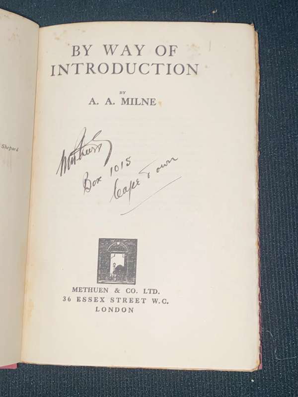 BY WAY OF INTRODUCTION BY A.A. MILNE