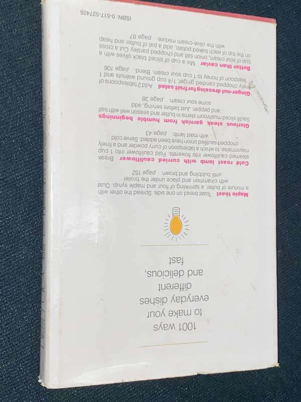 THE COOK'S IDEA BOOK 1001 GREAT IDEAS FOR CREATIVE COOKS BY VALERA GRAPP BLAIR