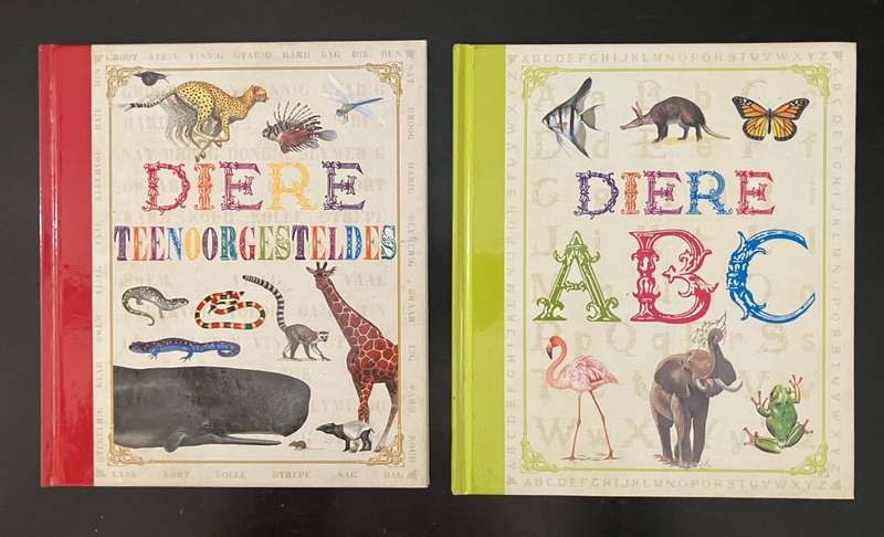 Diere ABC en Diere Teenoorgesteldes (Stel van 2 boeke)