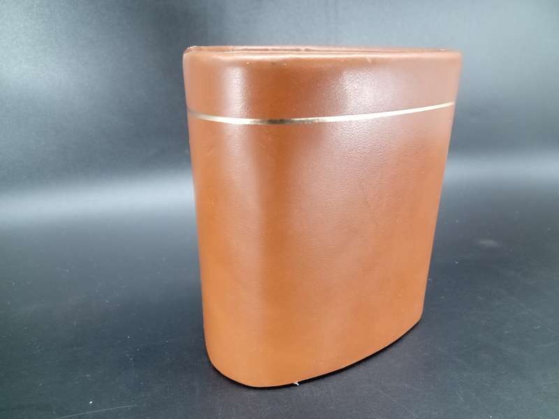 Vintage! Brown Genuine Leather Pen/Pencil Holder.