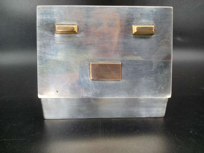Vintage! Charming Solid Silver and Gold? Cigarette Case / Trinket Box