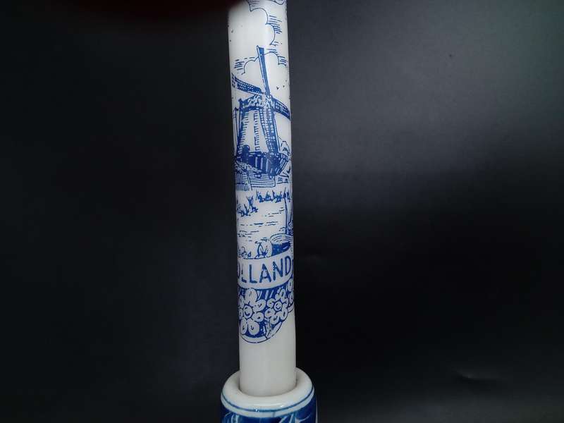 Vintage! Holland - Royal Delft - De Porceleyne Fles -  Candle Holder, Chamberstick (repaired)
