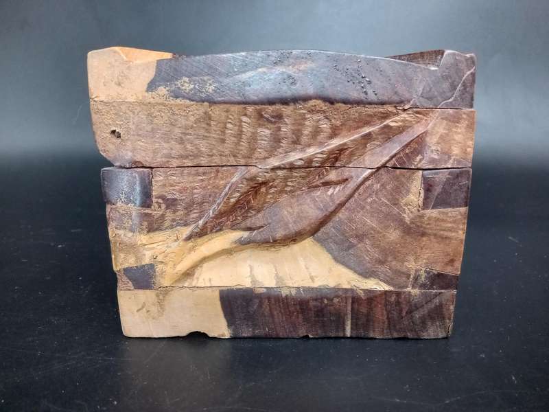 Vintage!  Wooden Hand Made Jewelry Box Floral Themed