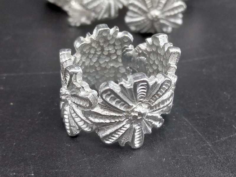 Vintage! Metal Alloy Tea Serviette Rings Set Of 6