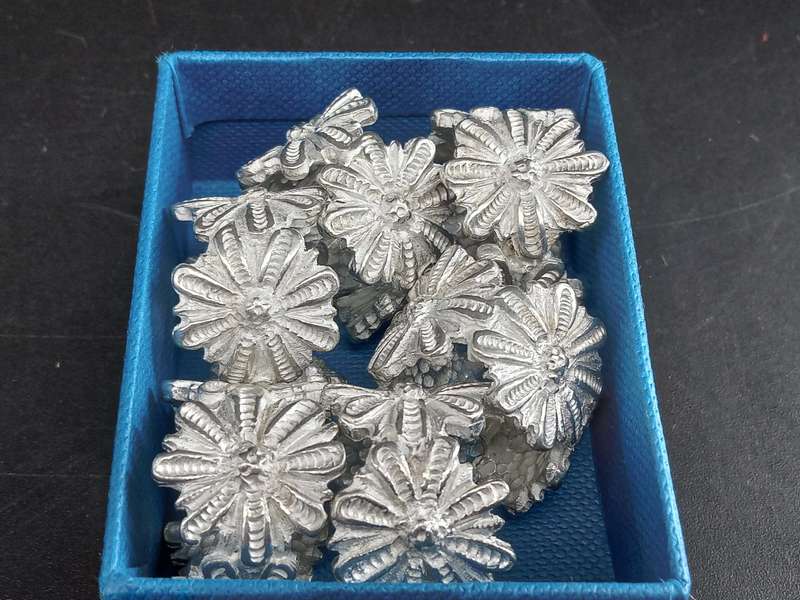 Vintage! Metal Alloy Tea Serviette Rings Set Of 6