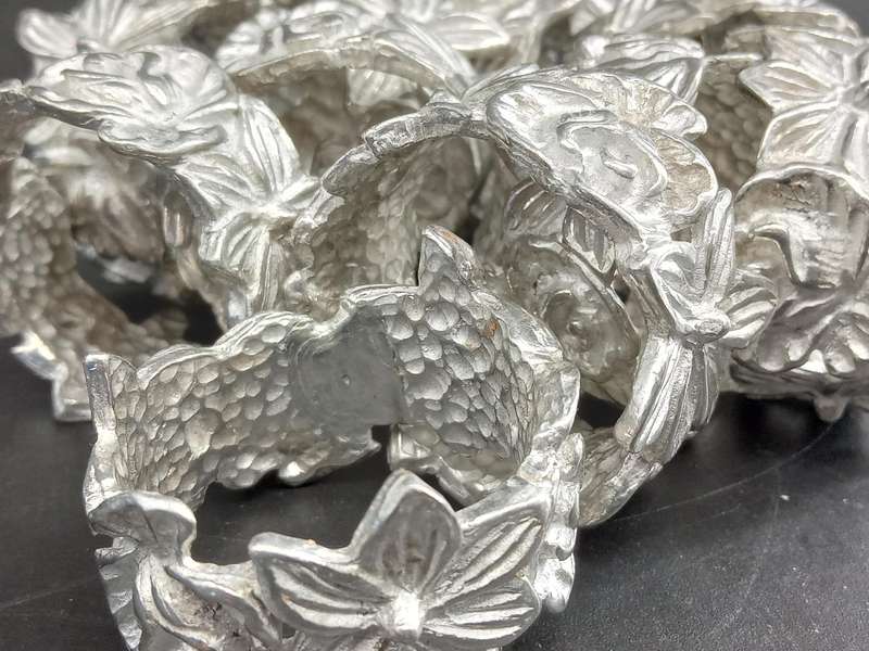 Vintage! Metal Alloy Napkin Rings Set Of 11