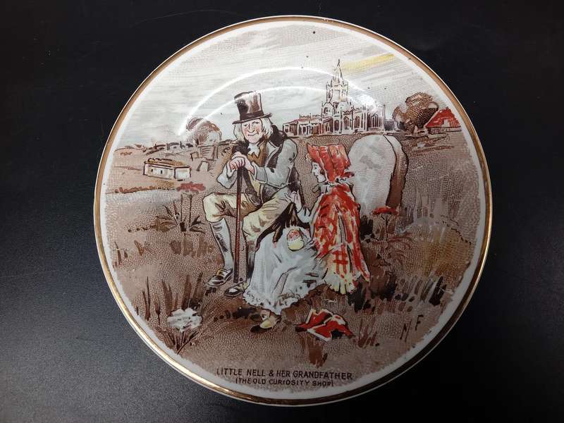 Vintage!  England - Plex Pottery - Dickens Series - Little Nell & Her Grandfather - Small Plate
