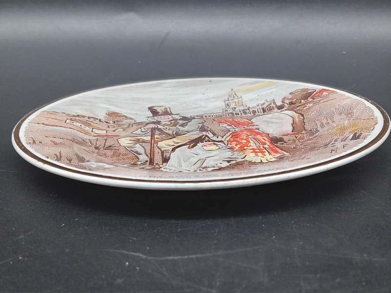 Vintage!  England - Plex Pottery - Dickens Series - Little Nell & Her Grandfather - Small Plate