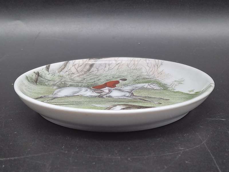 Vintage! W Germany - AK Kaiser - Porcelain - Coaster / Small Plate / Trinket Dish - Fox Hunting