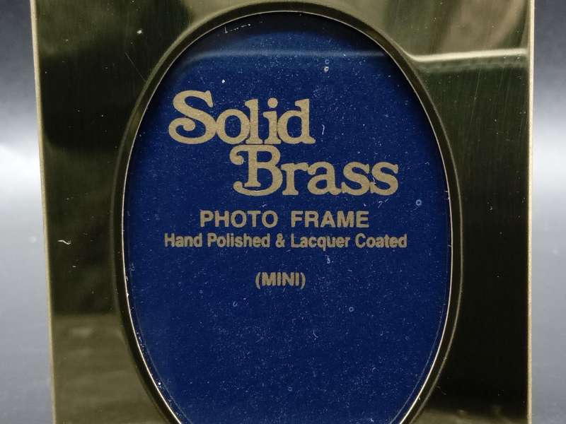 Vintage! Solid Brass Photo Frame Hand Polished & Lacquer Coated