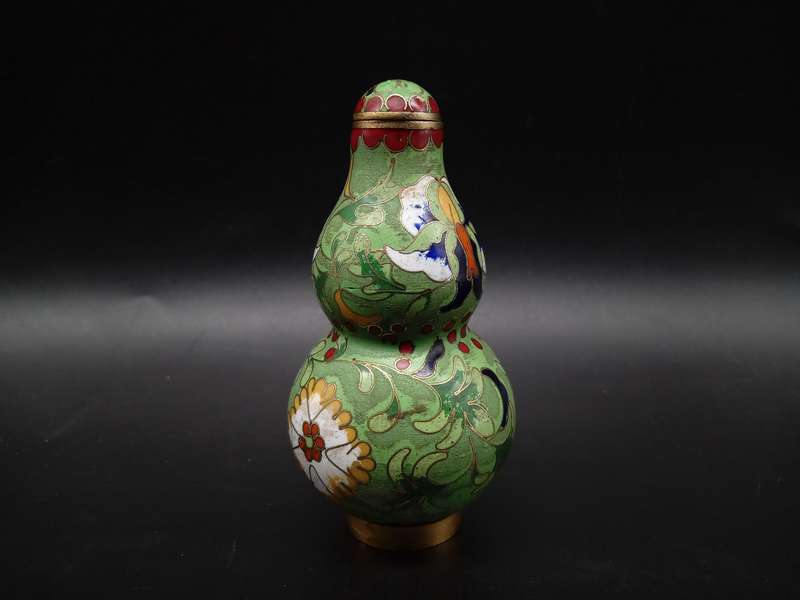 Vintage! Chinese - Cloisonné - Double Gourd - Snuff Bottle
