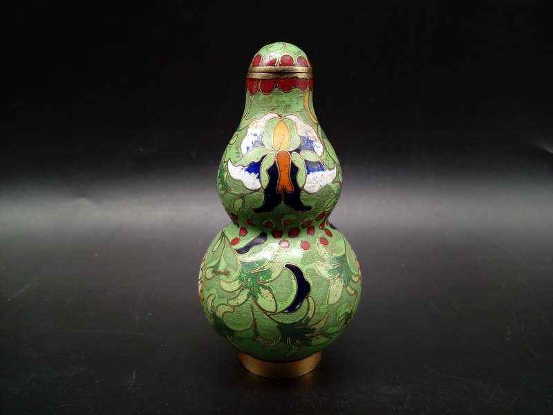 Vintage! Chinese - Cloisonné - Double Gourd - Snuff Bottle