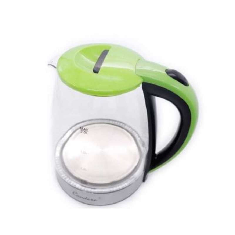 Condere - 2 Litre Cordless Glass Electric Kettle - Green