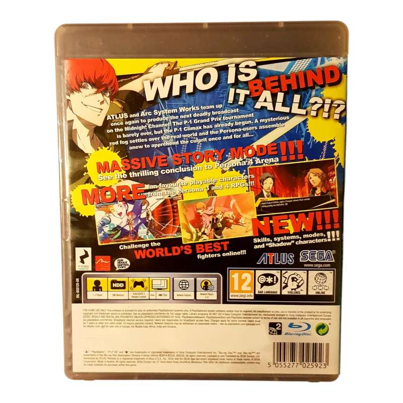 Persona 4 Arena Ultimax PS3 Complete in Box Very Good Condition Atlus Fighting Game