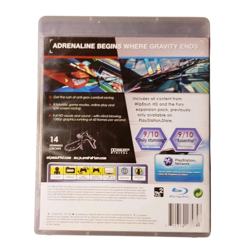 Wipeout HD Fury PlayStation 3 Game Complete in Box Preloved in Very Good Condition