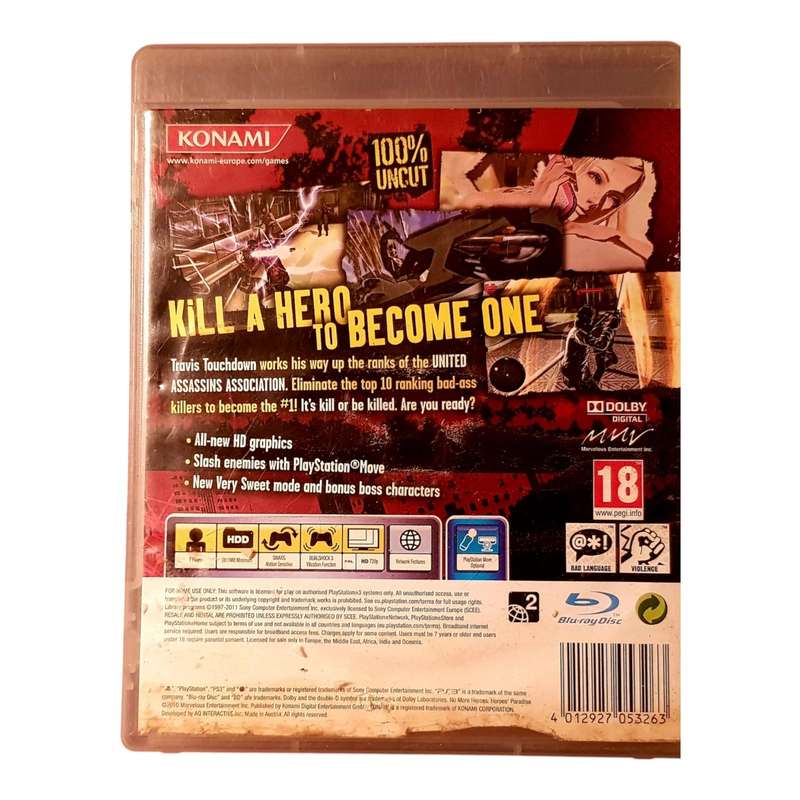 No More Heroes: Heroes Paradise PS3 Game Very Good Condition Hack-and-Slash Cult Classic