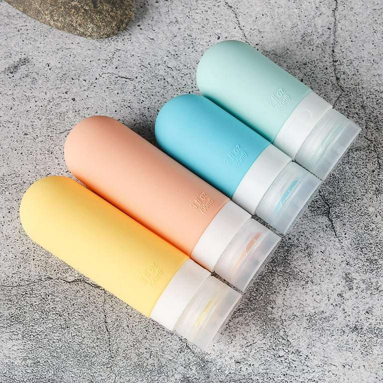 16 Pack Travel Bottles Set -Approved Leak Proof Silicone Squeezable Containers for Toiletries, Condi