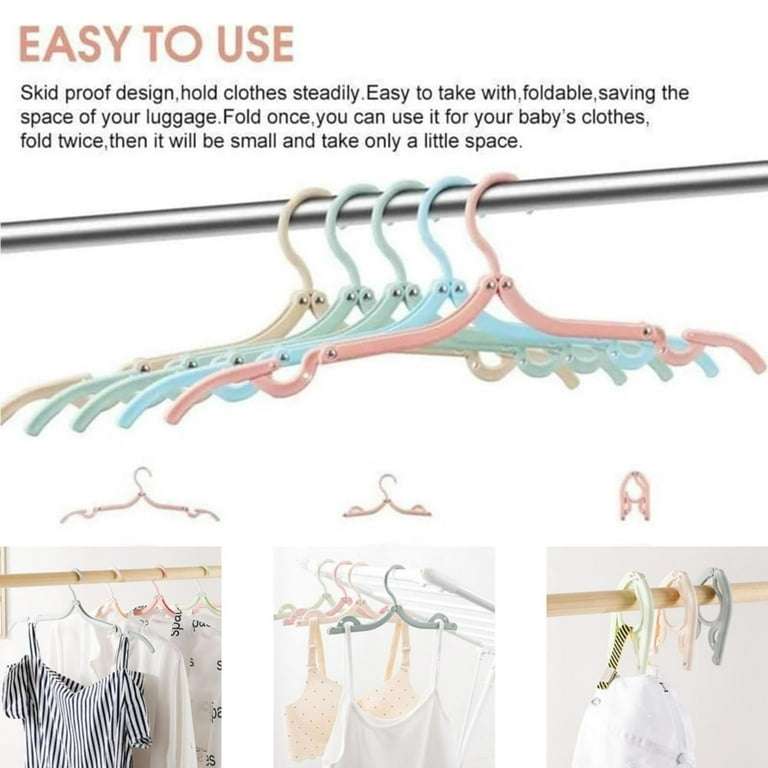 16 pcs Compact Travel Hangers  Foldable, Lightweight, and Durable Clothes Hangers for Travel