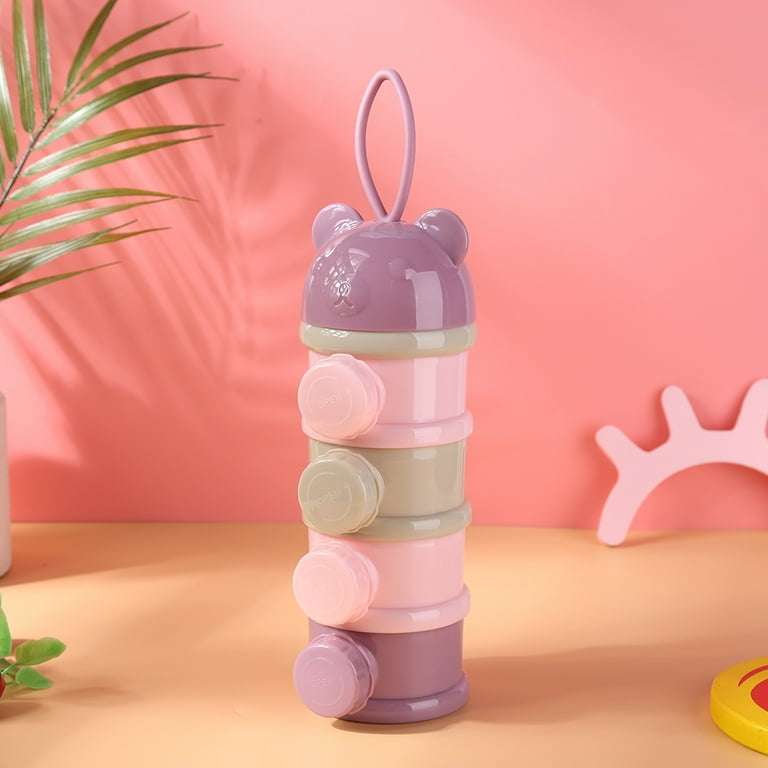 4 Layers Baby Formula Milk Powder Dispenser Infant Snack Storage Container