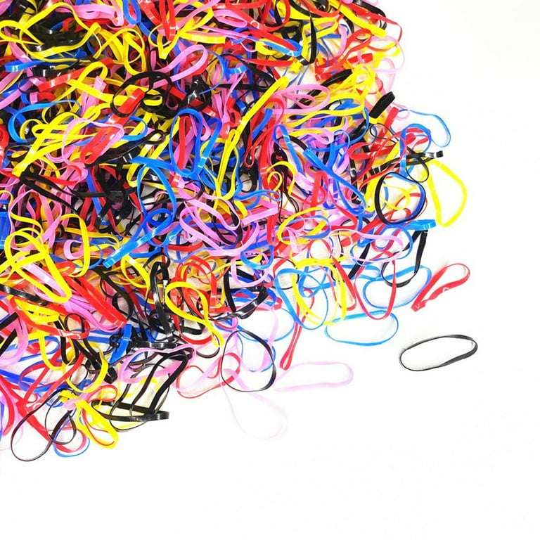 2000pcs Mini Nylon Colorful Disposable Hair Ties with Storage Bag Perfect for Girls