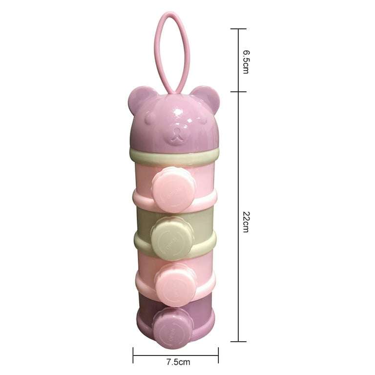 4 Layers Baby Formula Milk Powder Dispenser Infant Snack Storage Container