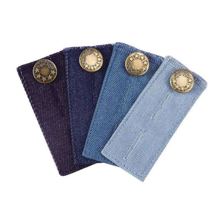 4 Pieces Denim Waist Extenders Button for Pants Jeans Trousers Skirt Adjustable Waistband Extender