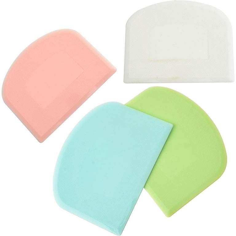 5 Pcs Dough Scraper, Plastic Bowl Scraper, Bench Cutter Scraper, Multipurpose Bread Dough Scraper