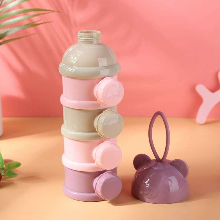 4 Layers Baby Formula Milk Powder Dispenser Infant Snack Storage Container