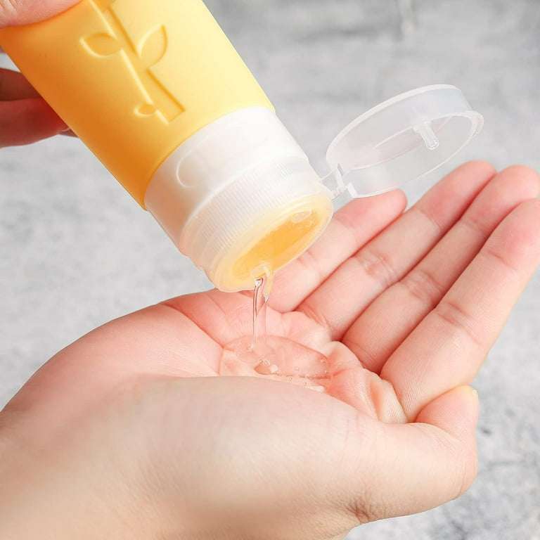 16 Pack Travel Bottles Set -Approved Leak Proof Silicone Squeezable Containers for Toiletries, Condi
