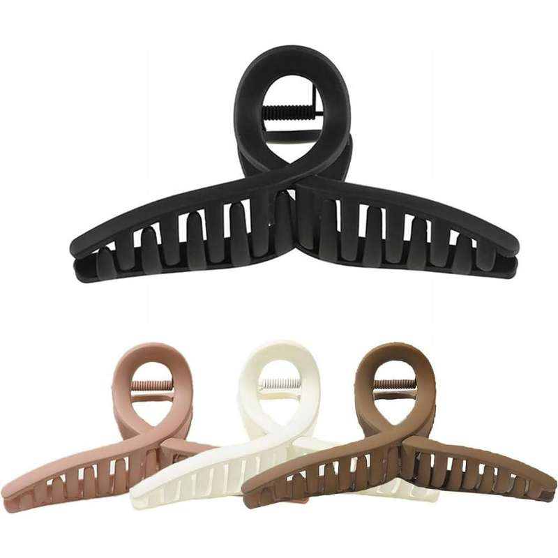 4pcs Ladies Summer Fashion Simple Hair Clips, Elegant French Twist Claw Clip, Strong Hold