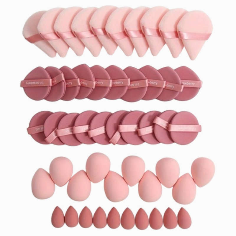 30 Pieces Pretty Puff Assorted Makeup Sponges (Pink)