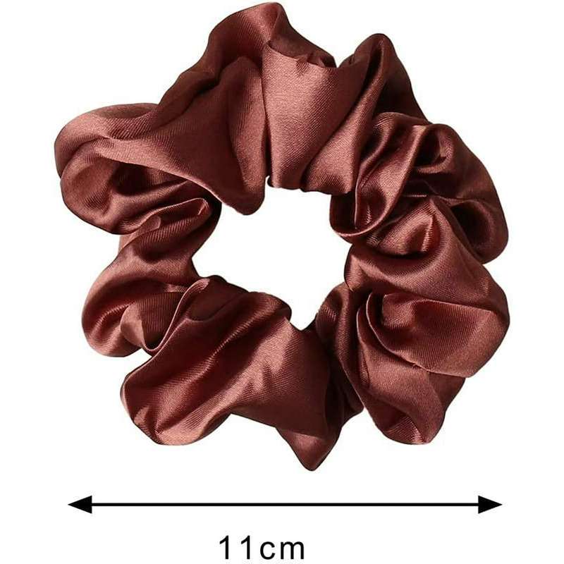 12 Pcs Neutral Scrunchies for Women, Premium Satin Softer than Silk, Solid Elastic Bands