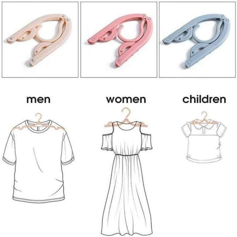 16 pcs Compact Travel Hangers  Foldable, Lightweight, and Durable Clothes Hangers for Travel