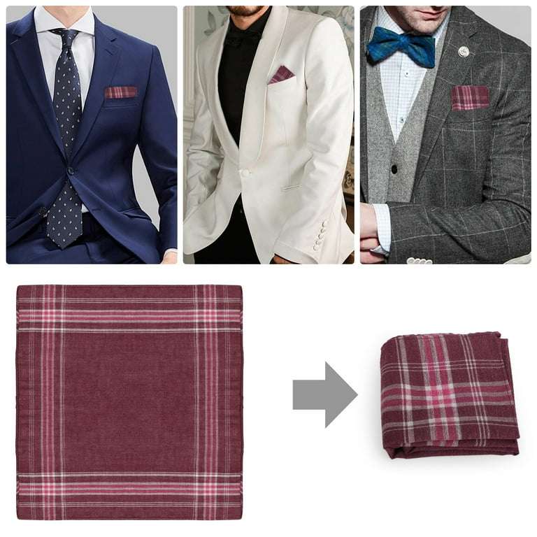 12 Pcs Handkerchiefs for Men,Classic Design Mens Handkerchiefs,Premium Fabric Handkerchief Cotton