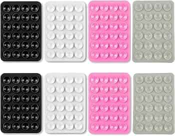 4 pcs Silicone Phone Sticky Grip, Suction Phone Case Mount for iPhone & Android, Hands-Free