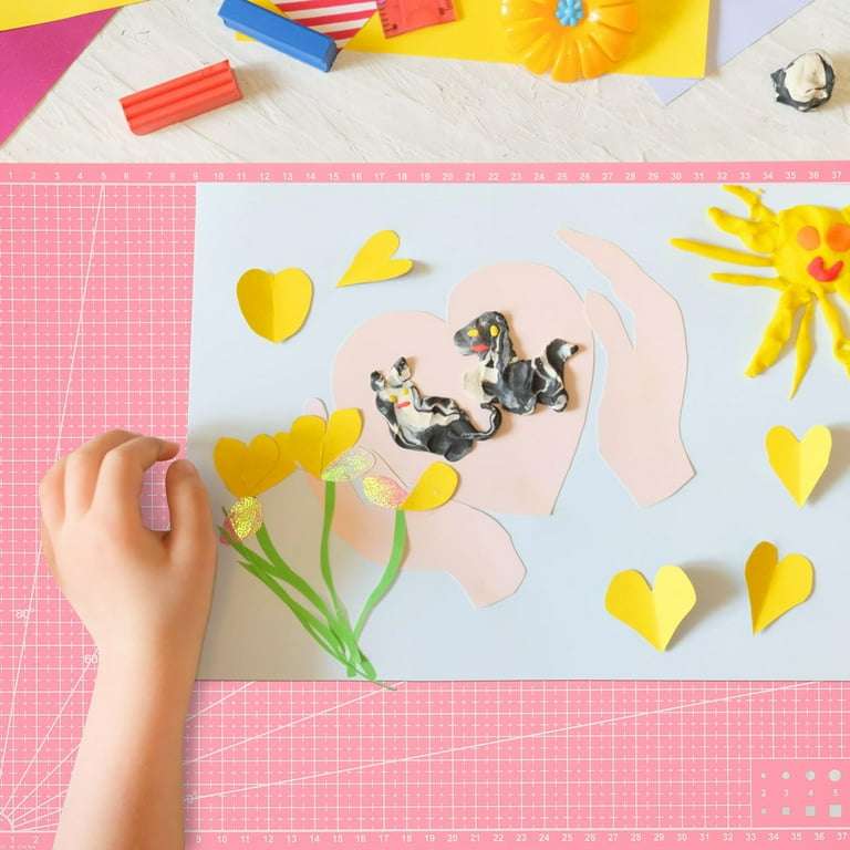 A3 Cutting Mats Cutting Pads Cut Boards for Leather Models DIY Art Project Pink|Crafts