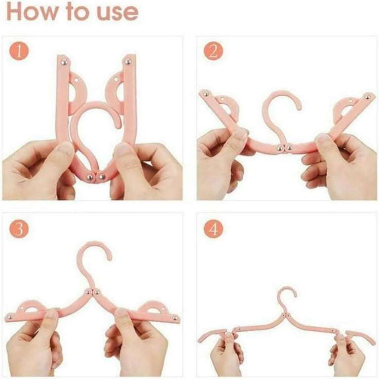 16 pcs Compact Travel Hangers  Foldable, Lightweight, and Durable Clothes Hangers for Travel