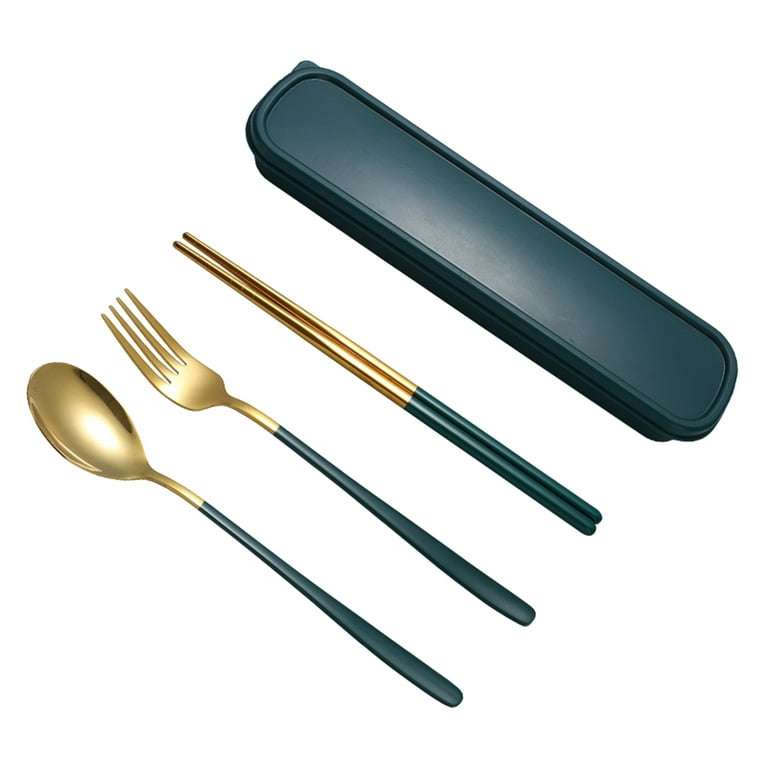 1 Set Tableware Set Food Grade Rust-proof Heat-Resistant Mirror Polish Grip Comfortable Dinning