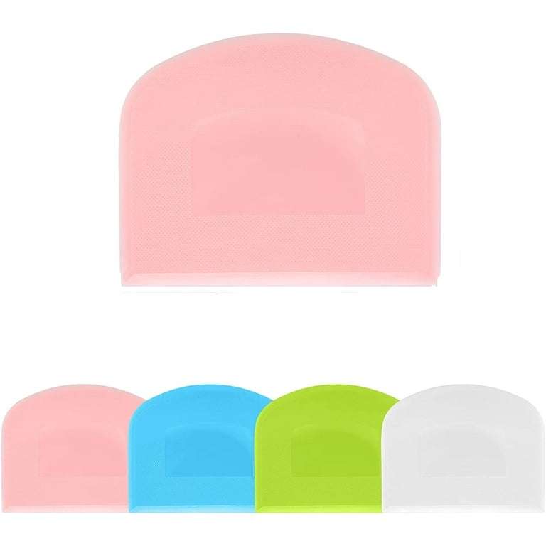 5 Pcs Dough Scraper, Plastic Bowl Scraper, Bench Cutter Scraper, Multipurpose Bread Dough Scraper