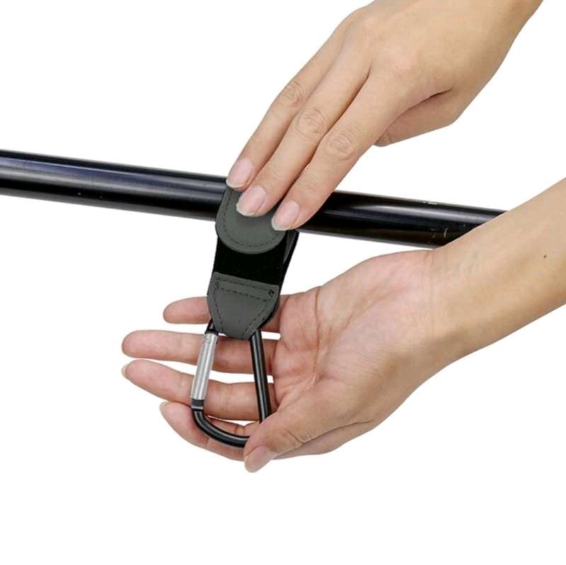 2PCS Stroller Hooks for Hanging, Leather Stroller Clip Straps, Baby Stroller Hooks for Diaper Bags