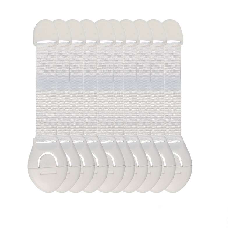 10Pcs Adjustable Baby Safety Locks Straps Latches for Kids Proofing Cabinets