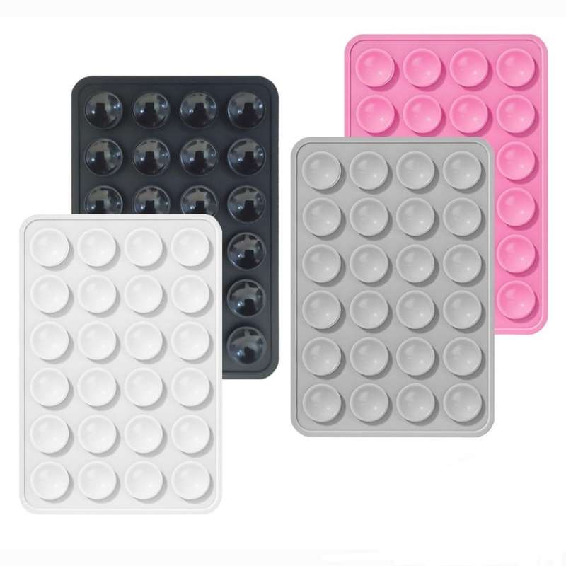 4 pcs Silicone Phone Sticky Grip, Suction Phone Case Mount for iPhone & Android, Hands-Free
