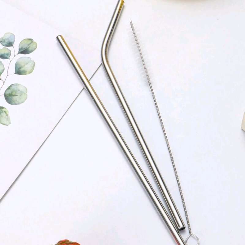 Reusable Stainless Steel Straws,12 Pack 8.46" Ultra Long Reusable Metal Drinking Straws